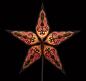 Preview: SUMITA Copper/Goldglitter - Foldable glowing star, paper poinsettia with 5 points, 60 cm